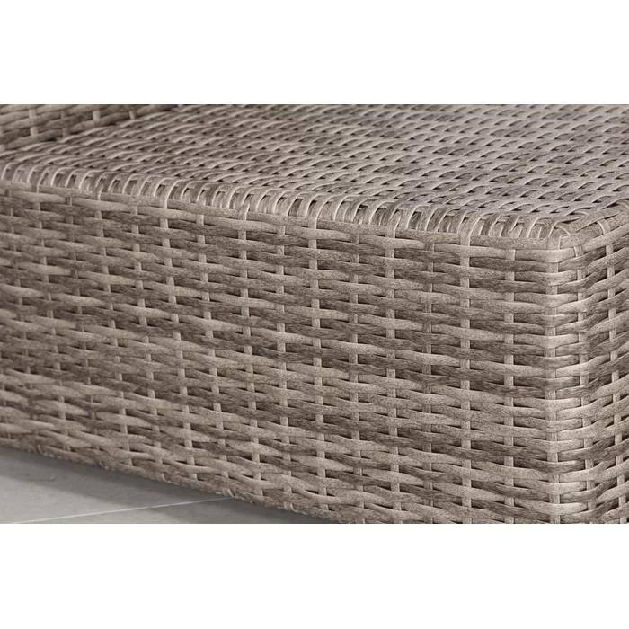 Chic Rattan Wicker Fully Assembled 2-Person Seating Group with Plush Cushions - Ideal for Cozy Outdoor Gatherings
