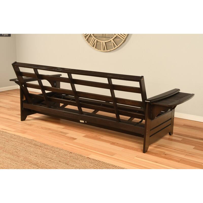 Copper Grove Dixie Espresso Full-size Futon Set with Bonded Leather Innerspring Mattress