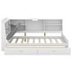 preview thumbnail 12 of 23, Twin Wooden Platform Bed Frame with Upholstered Storage Headboard