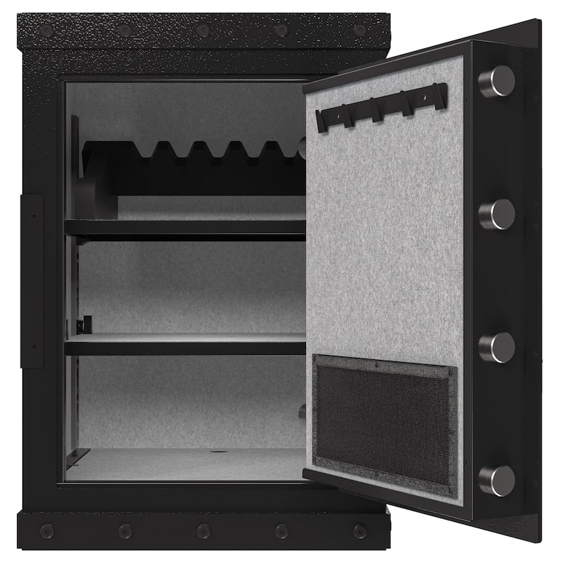 Three-lock safe, measuring 24.4 ″ × 16.5″ × 14.9 ″, suitable for home and office use, large steel digital safe equipped