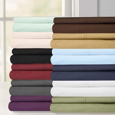 Sweet Home Collection 6 Piece RV Queen Short Sheet Set, Deluxe Ultra Soft 1500 Series, Double Brushed Microfiber