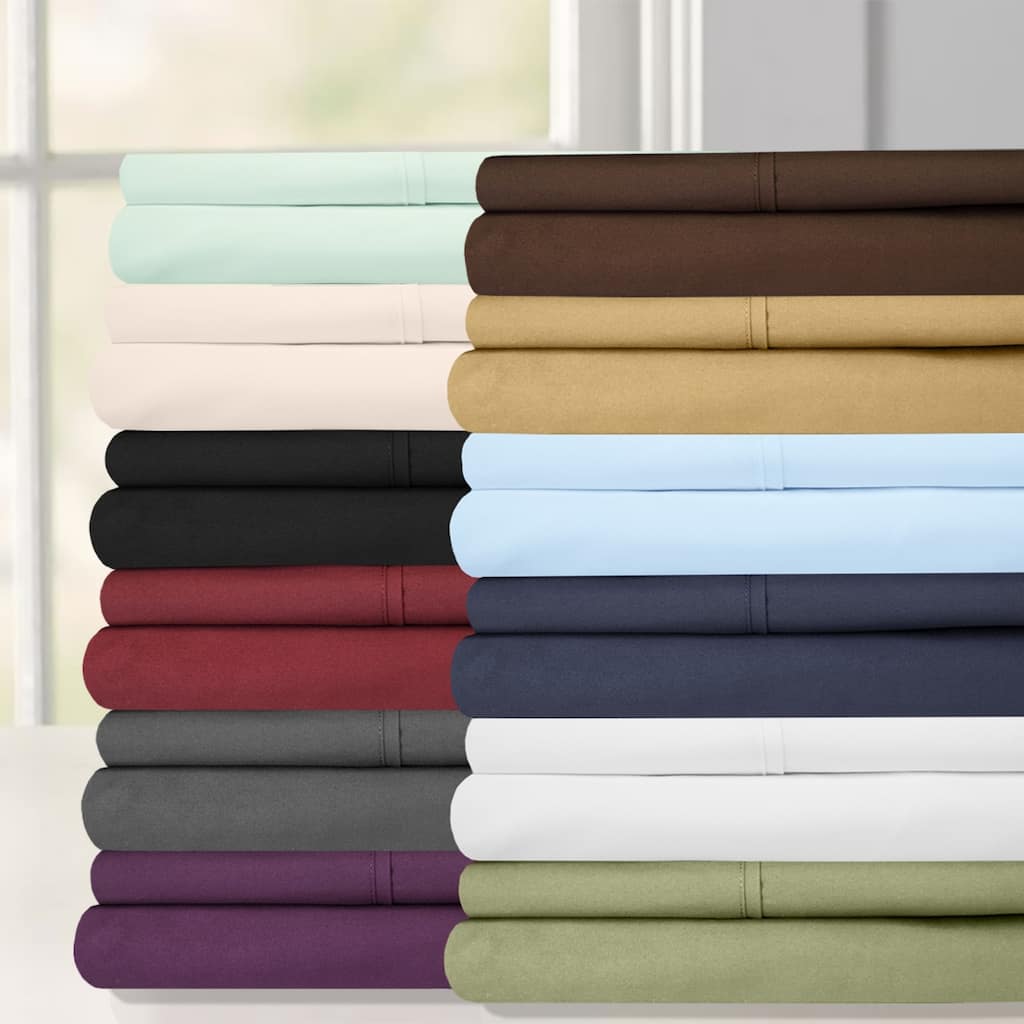 Sweet Home Collection 6 Piece RV Queen Short Sheet Set, Deluxe Ultra Soft 1500 Series, Double Brushed Microfiber