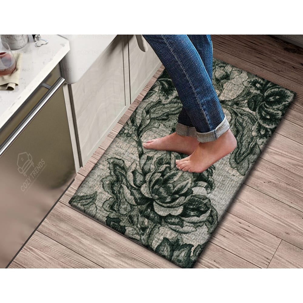 Handwoven Anti Fatigue Cushioned Standing Cotton Doormat/Bathroom/ Kitchen Mat 18"x30"