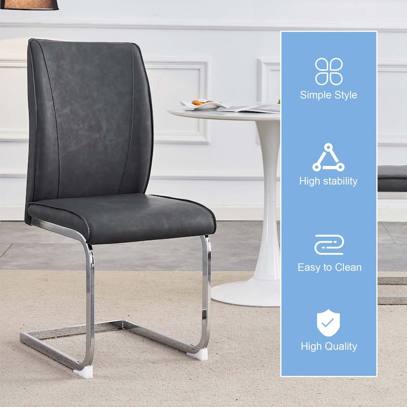 PU High Resilience Dining Chair(Set of 6)
