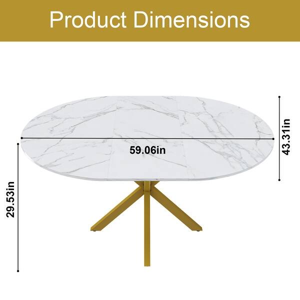 Modern Round Extendable Dining Table With Durable Carbon Steel X-Base ...