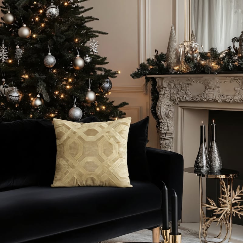 Croscill Biron Square Decor Pillow - 18x18" - Gold