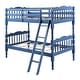 preview thumbnail 1 of 18, Colony Twin Over Twin Bunk Bed with Right Facing Ladder Dark Blue