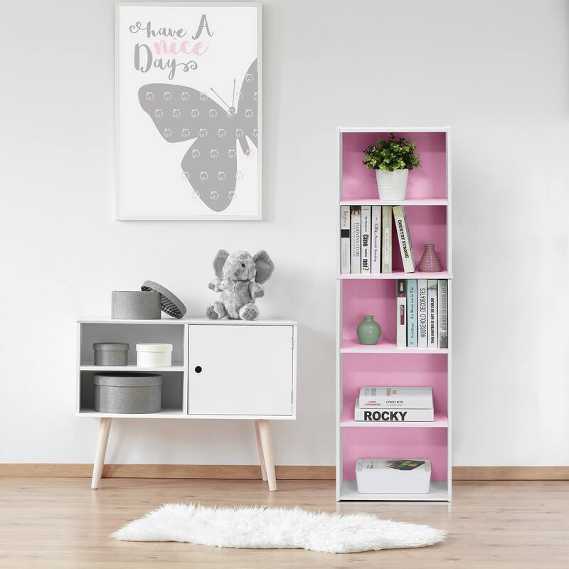 Porch & Den Hollygrove Reversible Color 5-tier Open Shelf Bookcase