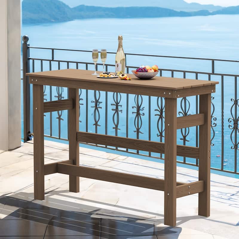 40-inch Outdoor Patio HDPE Pub Bar Table, Balcony Table