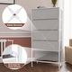 preview thumbnail 27 of 32, 5-Drawer Chest Dresser Closet PE Wicker Rattan Storage Tower Organizer