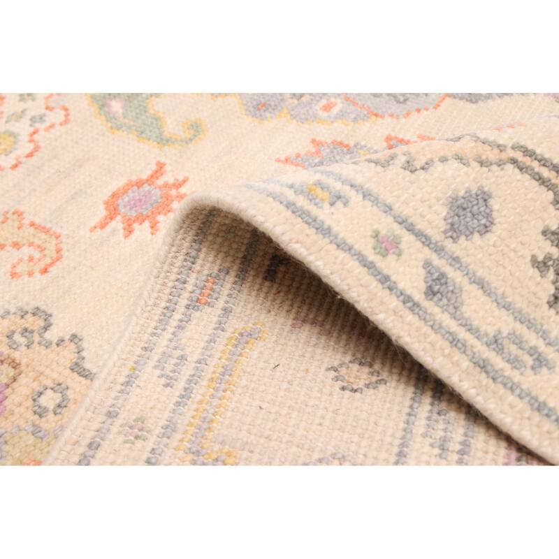 ECARPETGALLERY Hand-knotted Modern Oushak Light Khaki Wool Rug - 3'8 x 5'7