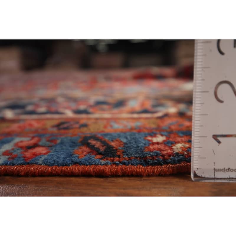 Vegetable Dye Heriz Serapi Persian Large Antique Wool Carpet - 11'1"x 19'5"