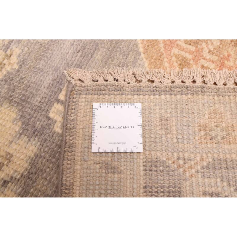 ECARPETGALLERY Hand-knotted Kavya Oushak Dark Grey Wool Rug - 8'10 x 11'8