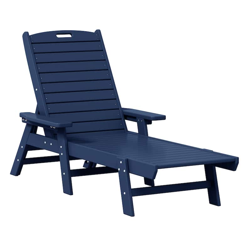 Laguna Hdpe All Weather Outdoor Patio Pool Reclining Chaise Lounge (Set Of 2)