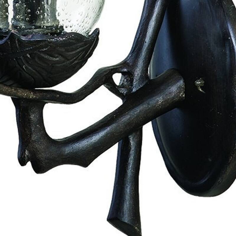 Black Aluminum Outdoor Wall Light with Clear Glass 3 Light Hardwired - 13.25” x 10” x 20” (D x W x H)
