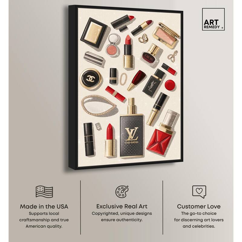 Luxury Makeup Collection Canvas by Art Remedy