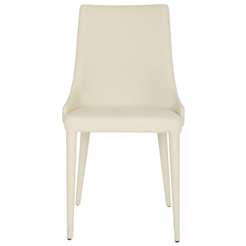 SAFAVIEH Socorro Mid-Century Modern White Dining Chair (Set of 2) - 23.6" x 19.6" x 35.5" - 24Wx20Dx36H