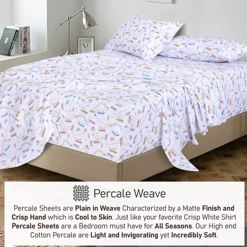 100 Cotton Sheets Bed Crispy Cooling Percale Sheets Breathable