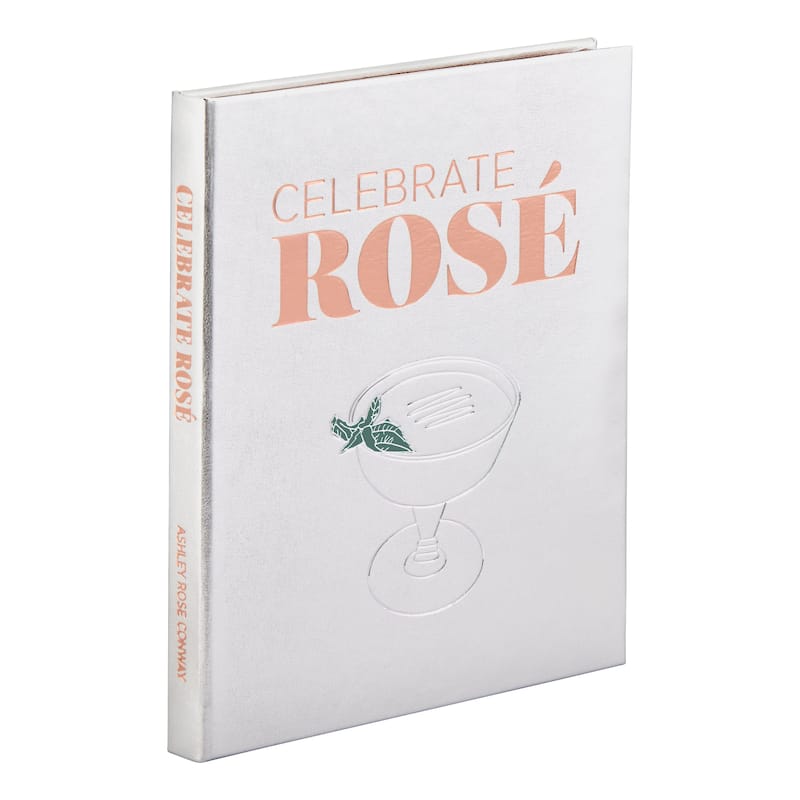 Graphic Image Celebrate Rose Coffee Table Book, Leather, Silver