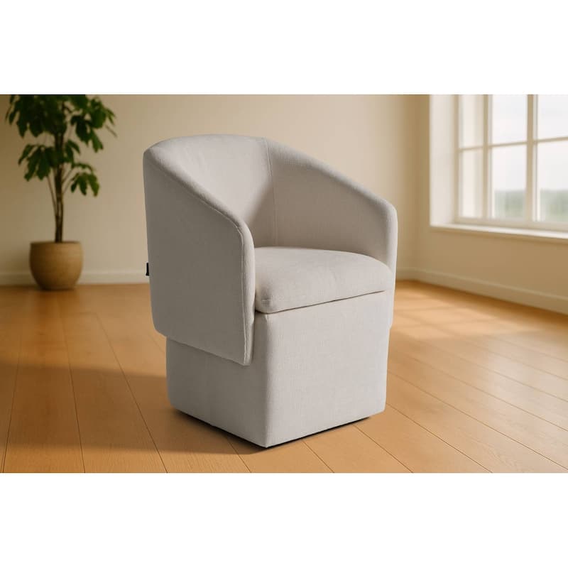 Modrest Tassell Modern Ivory Fabric Dining Chair
