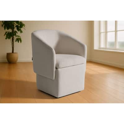 Modrest Tassell Modern Ivory Fabric Dining Chair
