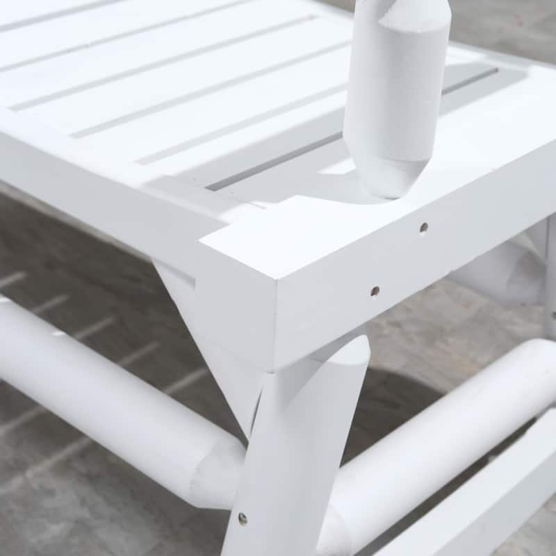 Outsunny 2-Person Wooden Rocking Chair Rocker Bench with Relaxing Swinging Motion