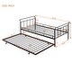 preview thumbnail 3 of 40, Metal Daybed with Trundle Bed and Curved Handle