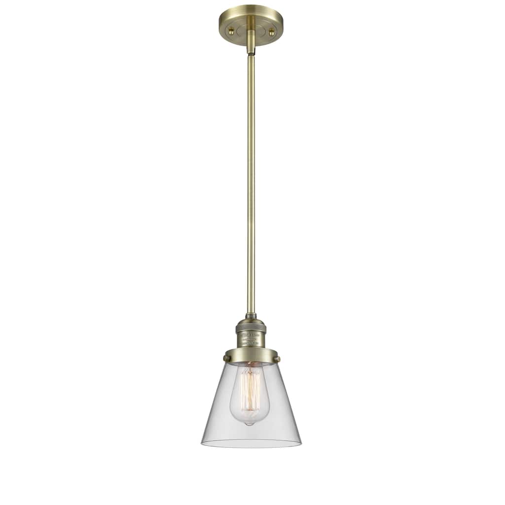 Innovations Lighting Franklin Restoration Cone - 1 Light 6" Stem Hung Mini Pendant