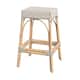 Option White/Tan Dot / Natural Rattan Frame