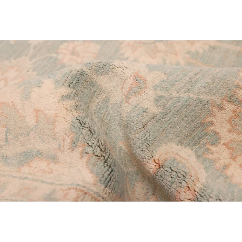 ECARPETGALLERY Hand-knotted Peshawar Oushak Teal Wool Rug - 6'0 x 9'0