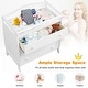 preview thumbnail 18 of 29, Baby Changing Table Infant Diaper with 3 Drawers and Safety Belt-Brown - 35.5" x 23" x 39" (L x W x H)