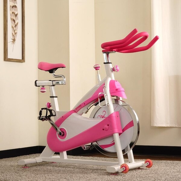 sunny health & fitness belt drive premium indoor cycling bike