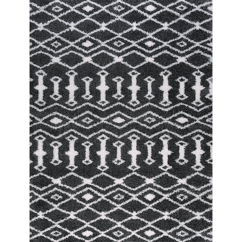 Joy Shag Mediterranean Geometric Indoor Area Rug