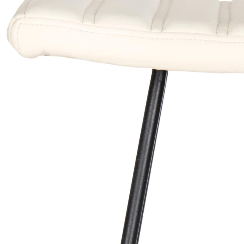 SAFAVIEH Concha Mid-Century Dining Modern Black 30-inch Bar Stool (Set of 2) - 16.5" x 16" x 30" - 17Wx16Dx30H