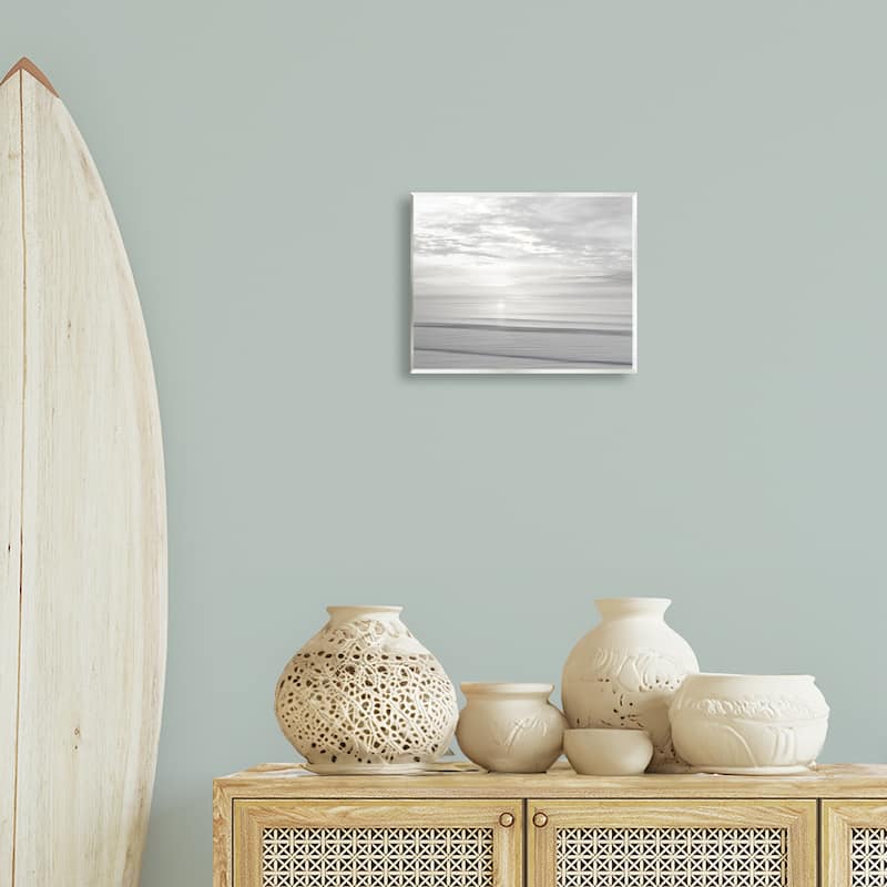 Stupell Soft Serene Beach Reflection Wall Plaque Art Design By Maggie Olsen