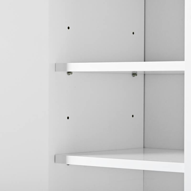 Shoe Cabinet with Doors, Modern Shoe Storage Cabinet with Adjustable Shelves, Wood Free Standing Shoe Storage for Entryway