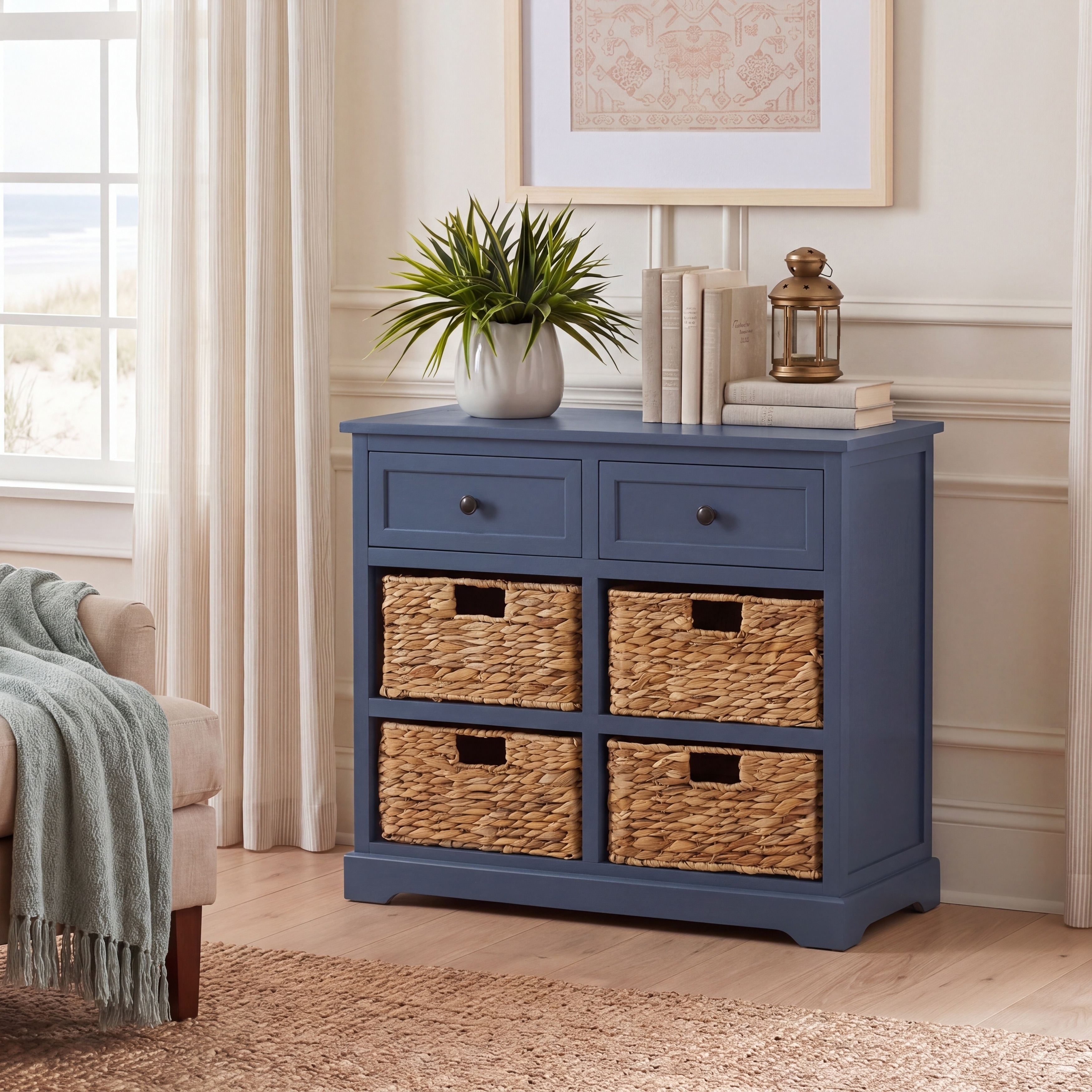SAFAVIEH Ardelia Red 6-Drawer Storage Unit (Fully Assembled) - 30"W x 13"D x 26"H