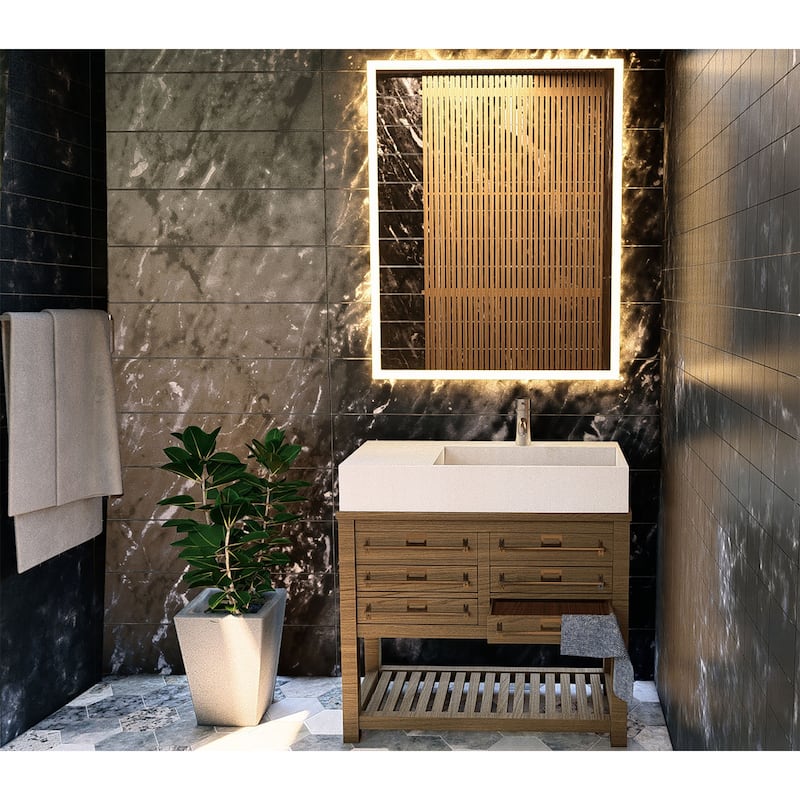 Amelia 36" - 72" Solid Surface Bathroom Vanity Top