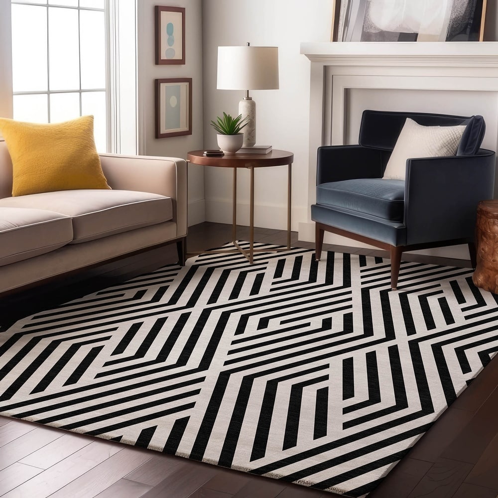 Premium Washable Super Soft Contemporary Geo Mayfield Rug