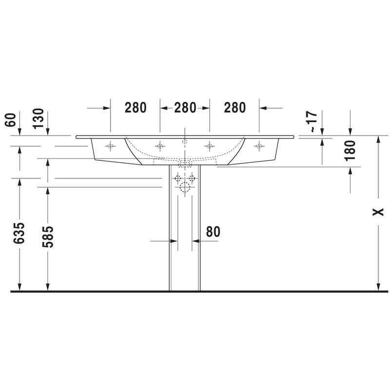 Duravit ME by Starck 0.8/1.6 GPF Toilet Tank Only - Top Flush Button