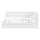 preview thumbnail 6 of 13, Multi-Shelf Daybed Bookcase Bed Frame with Trundle Bed-Full, White