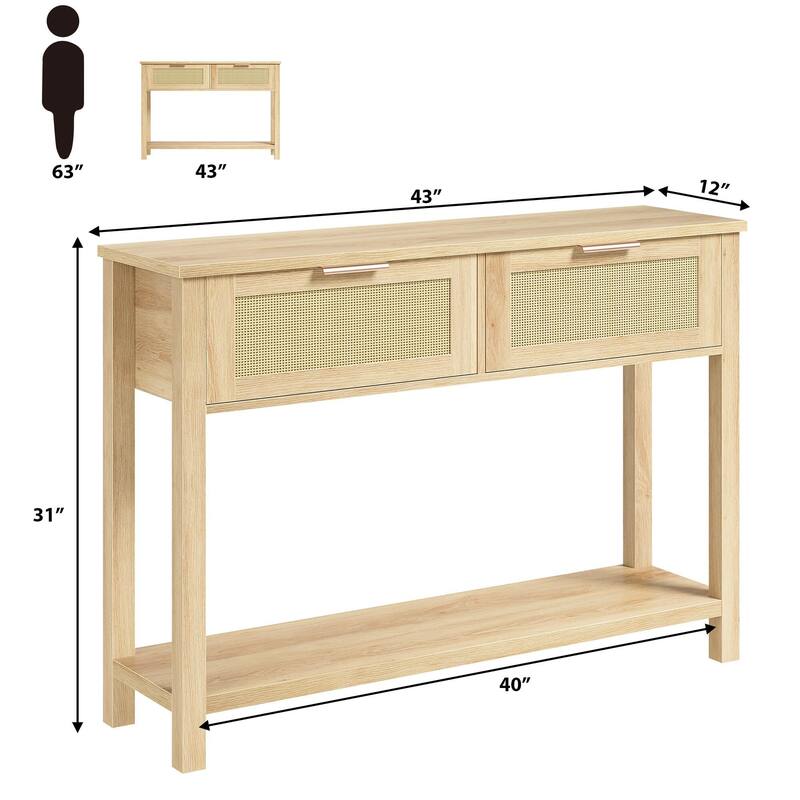 Entryway Table with 2 Drawers