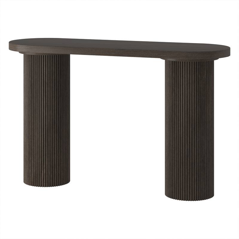 Isa 55" Wide Oval Fluted Console Table - 55" Wide