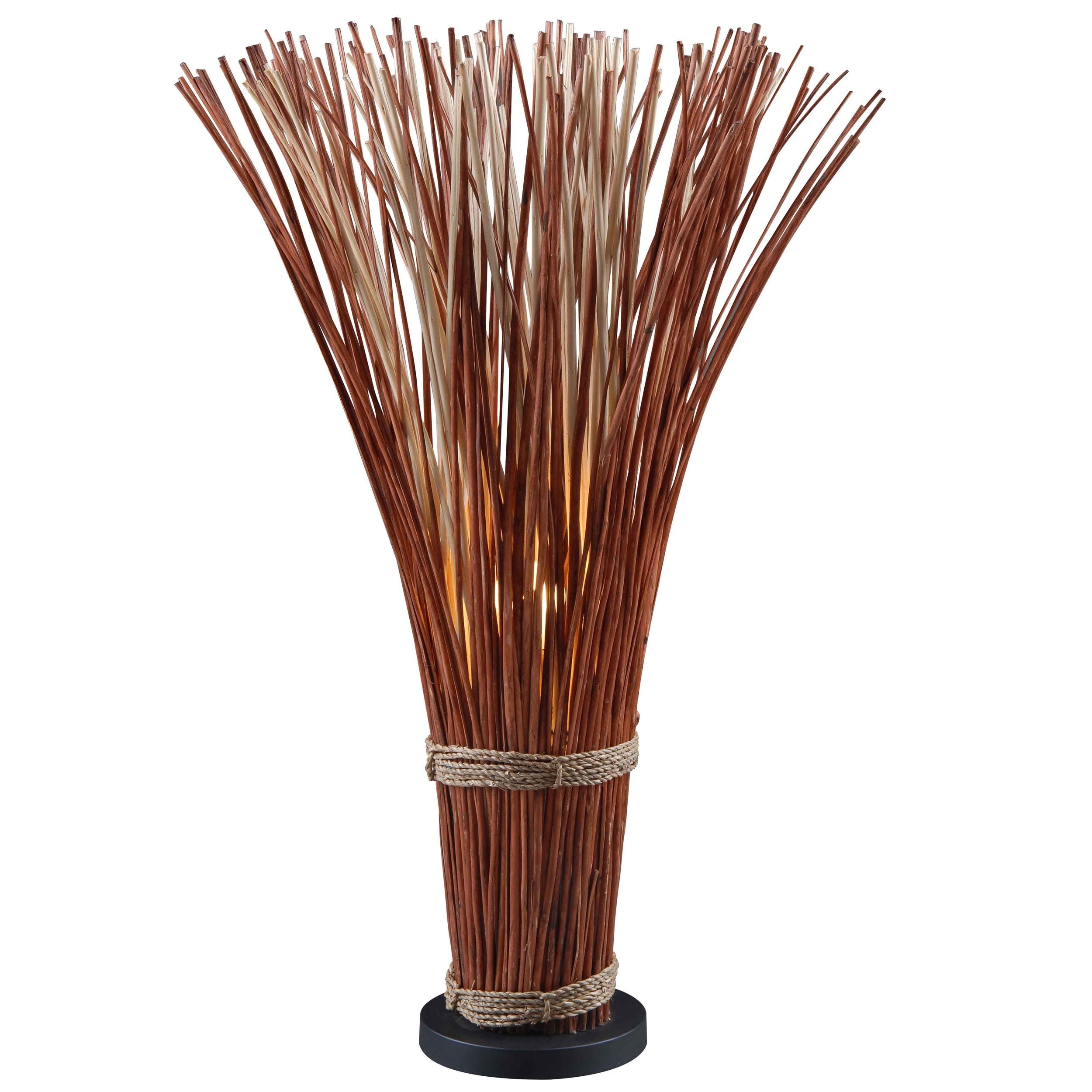 Coastal Reed 46-inch Natural Brown Bohemian Floor Lamp ...