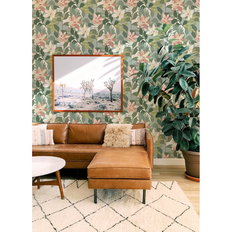 A-Street Prints Koko Green Floral Wallpaper