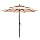 preview thumbnail 2 of 36, MAISON ARTS 10ft 3 Tiers Vented Patio Outdoor Umbrella with Auto-tilt and Crank Lift Beige