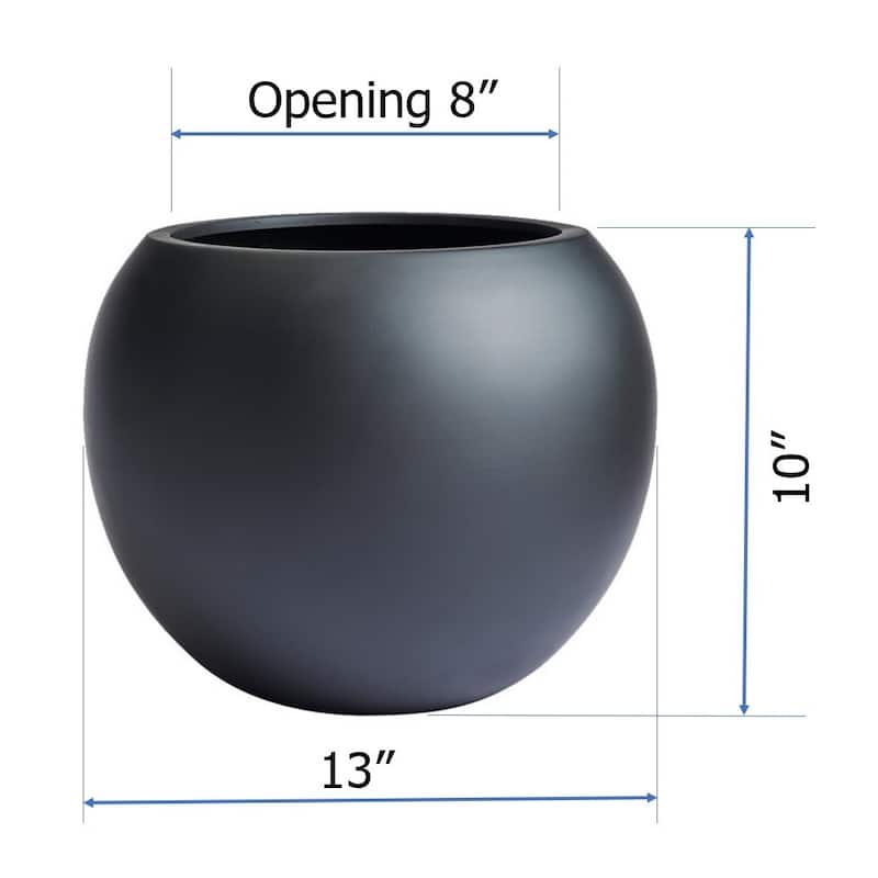 DreamPatio Riverside Fiberstone Composite Ball Planter for Indoor/Outdoor - Smooth Automotive 2K Coating
