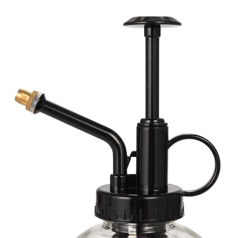 Glass Plant Mister with Woven Sleeve - 3.5"L x 3.0"W x 6.8"H