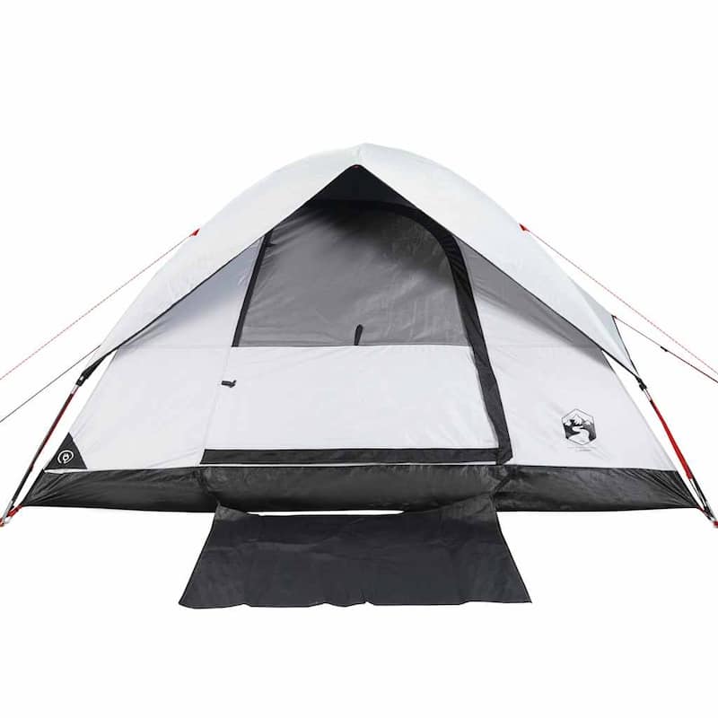 vidaXL Family Tent Dome 6-Person White Blackout Fabric Waterproof - 120.1 x 120.1 x 72.0"
