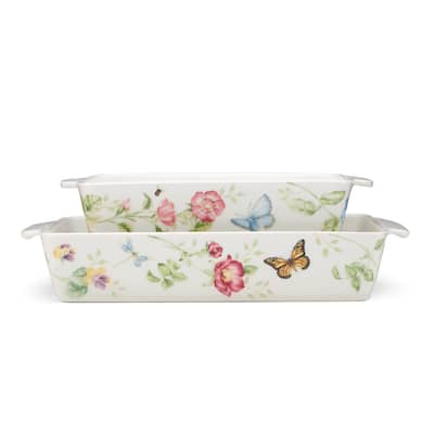 Butterfly Meadow Rectangular Baker 2-Piece Set Multi